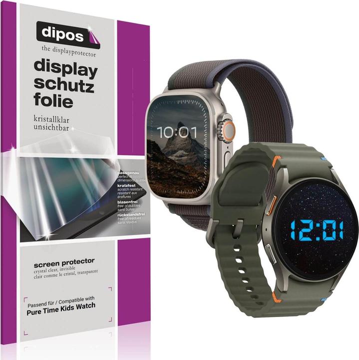 Actual product image Dipos Screen Protector Crystalclear for Pure Time Kids Watch