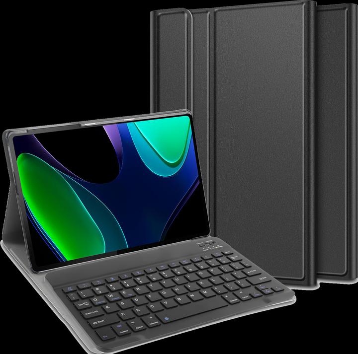 Produktbild Cazy Tastatur Hülle Kompatibel mit Xiaomi Pad 6 - Schutz Etui mit magnetisch Abnehmbarer Tastatur - (Eng. Int., Xiaomi Pad 6)