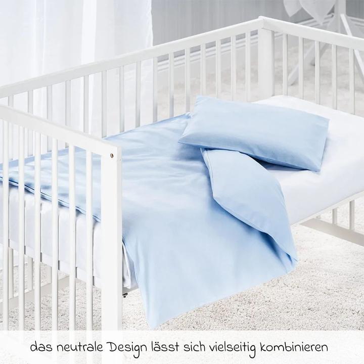 Produktbild Makian Babybettwäsche & Bettsets Bettwäsche 80 x 80 cm - Uni Hellblau