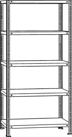 Produktbild Schulte Lagertechnik Schraubsystem Grundregal MULTIplus85
