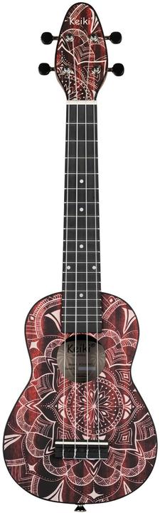 Actual product image Keiki Ukulele Package - Soprano - Red Kaleidoscope (Soprano, Soprano)