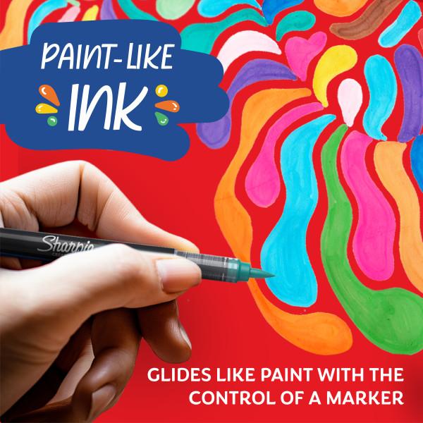 Produktbild Newell Sharpie - Creative Acrylic Marker Brush tip 5-Blister (2201182) (Mehrfarbig, 1.20 mm, 5 x)
