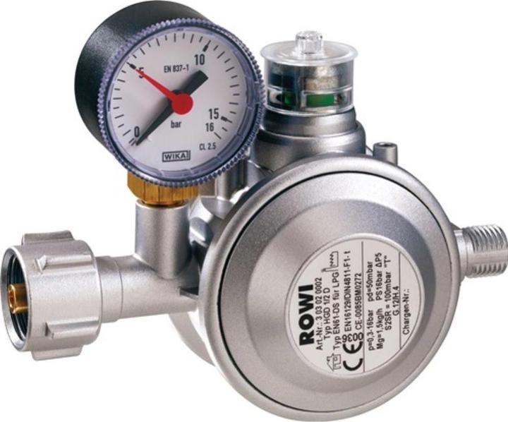 Actual product image Rowi HGD1/2 gas pressure regulator with double overpressure protection