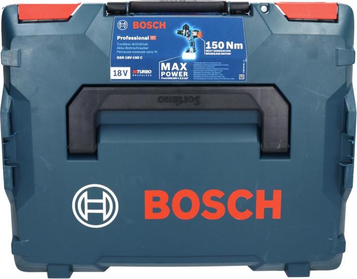 Productafbeelding Bosch Professional Bosch GSR 18V-150 C Professionele accuboormachine 18 V 150 Nm Biturbo Brushless + 2x oplaadbare (Oplaadbare batterij)
