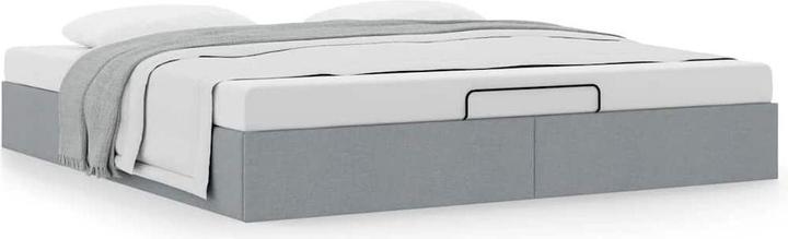 Actual product image VidaXL Ottoman bed without mattress Light grey 160x200 cm fabric (160 x 200 cm)