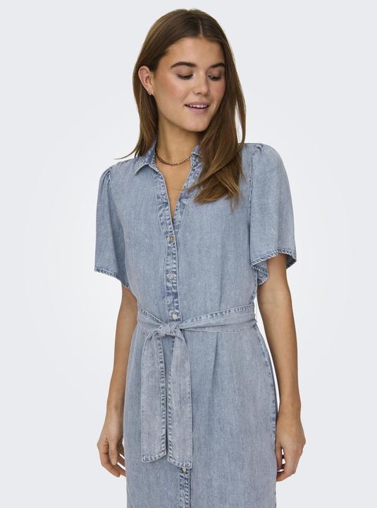 Actual product image Only Regular fit Shirt collar Boxy sleeves Short dress Denim dress (XS)