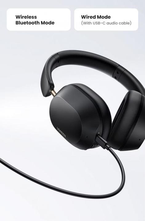 Actual product image Ugreen HiTune Max 5C Wireless Headphones, Hybrid ANC, Bluetooth 5.4 (black) (ANC, Wireless)