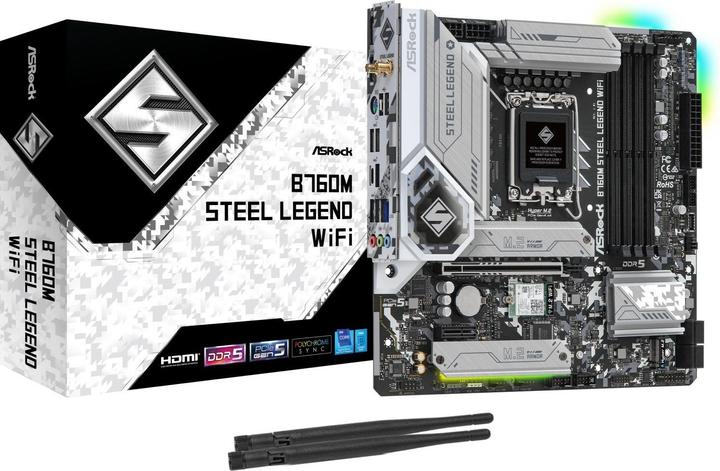 Actual product image AsRock B760M Steel Legend (LGA 1700, Intel B760, mATX)