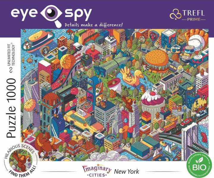 Actual product image Trefl Puzzle 1000 Days UFT Eye-Spy Imaginary Cities New York USA (1000 pieces)
