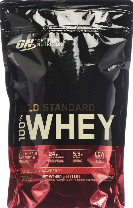 Actual product image Optimum Nutrition 100% Whey Gold Standard (Strawberry, 1 pcs., 450 g)