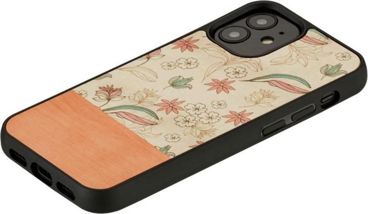 Produktbild Man&Wood case for iPhone 12 mini pink flower black (Apple iPhone 12 mini)