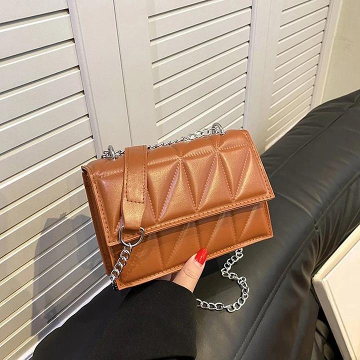 Only-Bags.Store Umhängetasche PU Leder Griff Handtaschen Kettenriemen