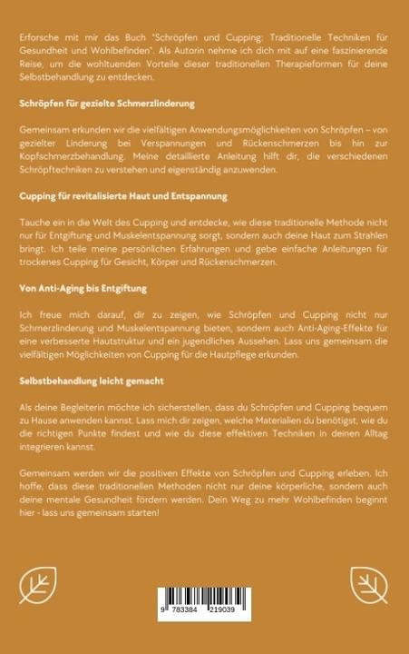 Actual product image Schröpfen und Cupping: Traditionelle Techniken für Gesundheit und Wohlbefinden (Praktische Tipps & e (German, Clarissa Lorenz, 2024)