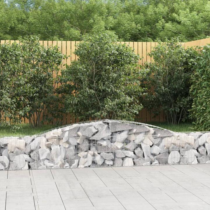 Actual product image VidaXL Gabionen mit Hochbogen 7 Stk. 400x30x40/60 cm Verzinktes Eisen