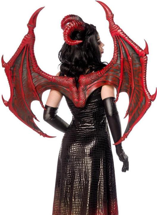 Produktbild Metamorph Drache Gummiflügel rot - Kostümflügel für Fasching