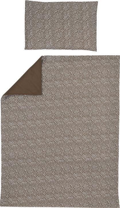 Produktbild Meyco Bettwäsche 100x135 cm Cheetah chocolate / Uni chocolate