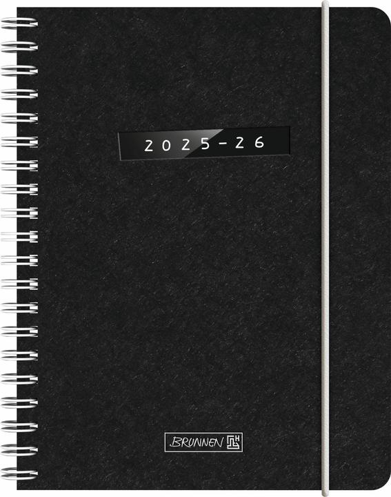 Immagine prodotto Calendario BRUNNEN Schlerk (2025/2026) 'Monochrome', 2 pagine = 1 settimana, A6, 208 pagine, (A6, Tedesco)