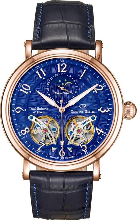 Produktbild Carl von Zeyten CVZ0054RBLS Murg Automatikuhr Black Forest Mondphase 46mm 5ATM (Mondphasenuhr, 46 mm)