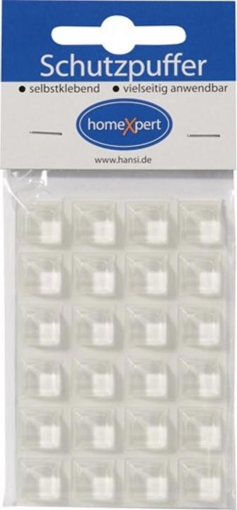 HP Autozubehör Protective buffer Clear 12.6 mm plastic transparent square self-adhesive (Stop dampers, 24 Piece)