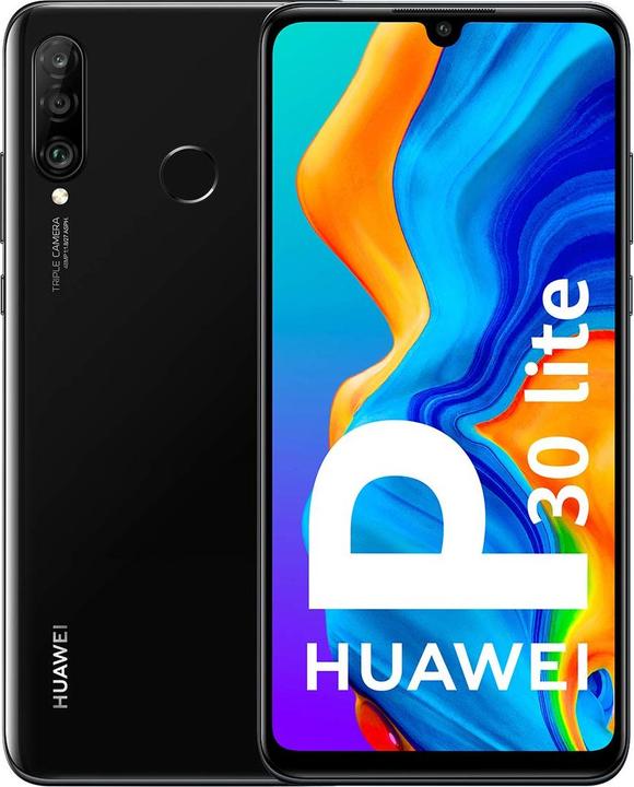 Huawei P30 Lite (4GB) (128 GB, Midnight Black, 6.15", Hybrid Dual SIM, 48 Mpx, 4G)