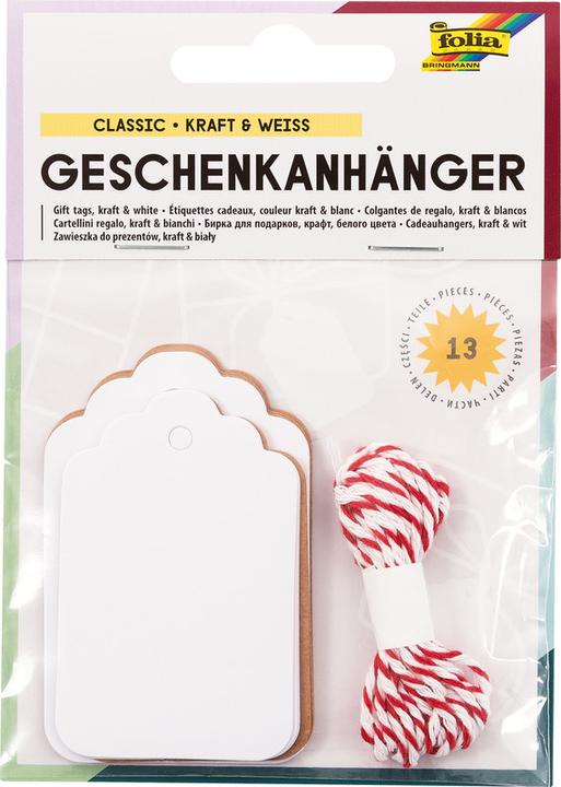 Folia Geschenkanhänger (Geschenkverzierung, 12 x)