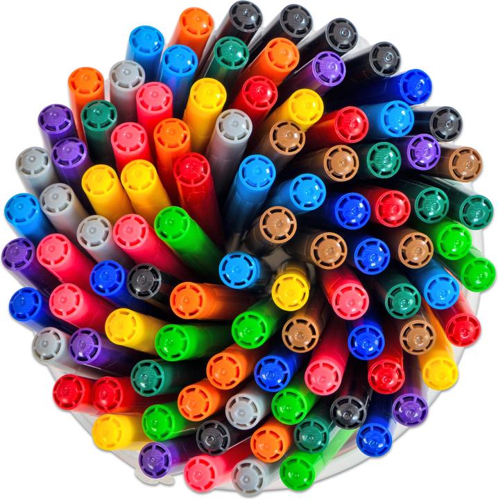 Actual product image Jovi Thin felt tip pens in round box (Multicoloured, 1 x)