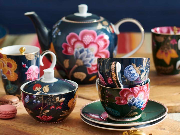 Immagine prodotto PIP Studio Set colazione Fantasy Green con tazza e piattino 12 pezzi (280 ml, 1 x)