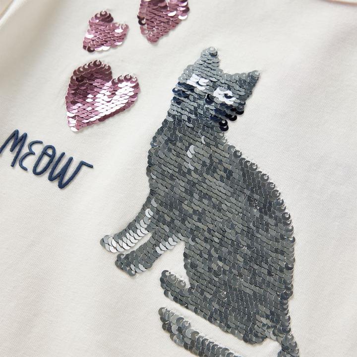Image du produit VidaXL T-shirt manches longues enfant Ecru 140,Matière : 95% coton. 5 (140)
