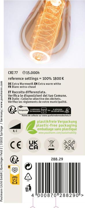 Immagine prodotto Paulmann Lampade speciali (E27, 3.60 W, 120 lm, 1 x, G)