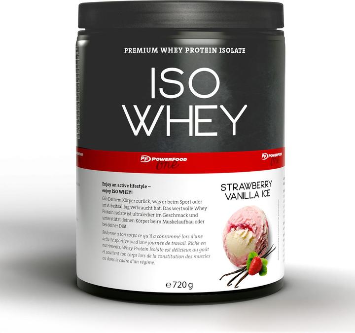 Produktbild PowerFood One Iso Whey (Strawberry Vanilla Ice, 1 Stk., 720 g)