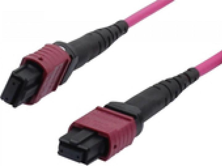 Image du produit Synergy 21 Fibre optique MTP femelle Câble patch OM4 LowLoss(ELite), 12 fibres, type B croisé, erica-violet (S/FTP, CAT7, 7.50 m)