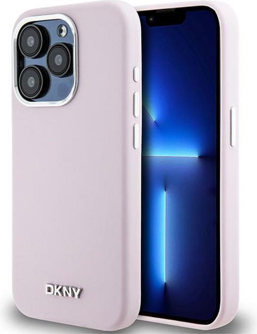 Actual product image DKNY DKHMP14LSMCHLP iPhone 14 Pro 6.1" różowy/pink hardcase Liquid Silicone Small Metal Logo MagSafe (Apple iPhone 14 Pro)