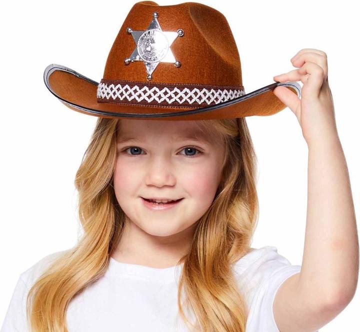 Immagine prodotto Amscan Cappello da cowboy da sceriffo marrone per bambini
