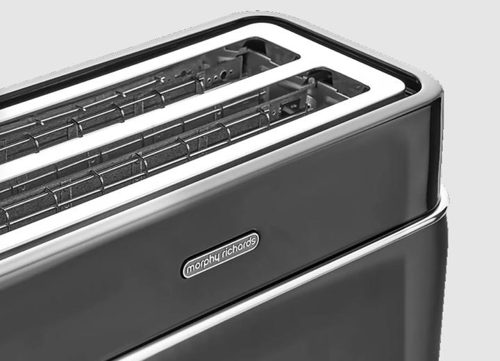 Produktbild Morphy Richards 245744, 4 slice(s), Black, Buttons, Level, 1750 W