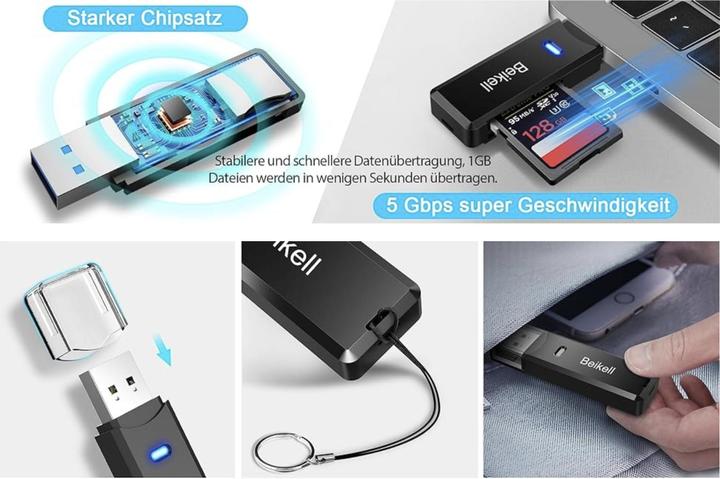 Actual product image Beikell Card reader 2-in-1 MiniPro (USB 3.0)