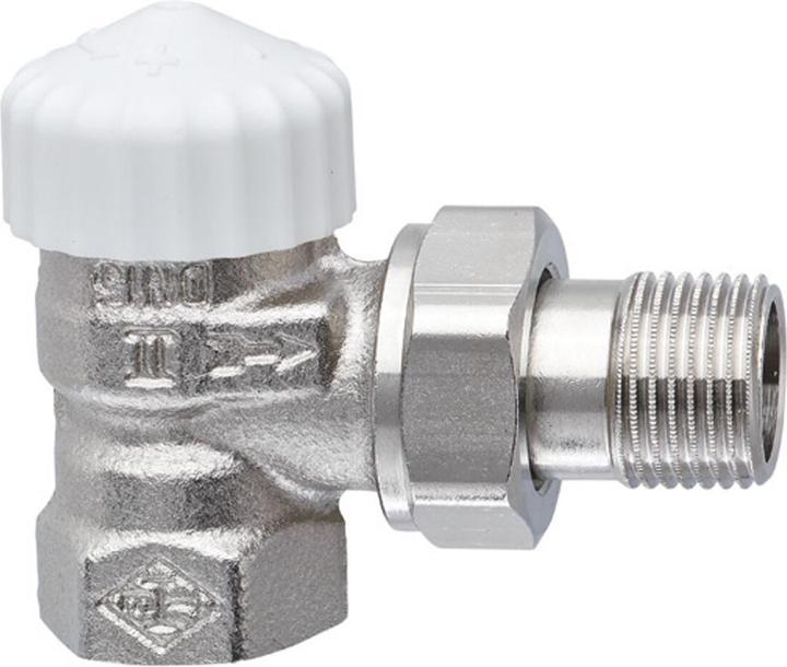Magni TA Heimeier Thermostat-Unterteil V-exakt II Rotguss vernickelt, Eck 3/4 Zoll, kvs 0,86, 3711-03.000