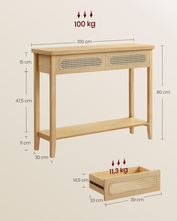 Immagine prodotto Vasagle Boho (100 x 30 x 80 cm)
