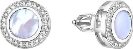 Produktbild Beneto Silver sparkling earrings with mother of pearl TAGUP1469S (L)