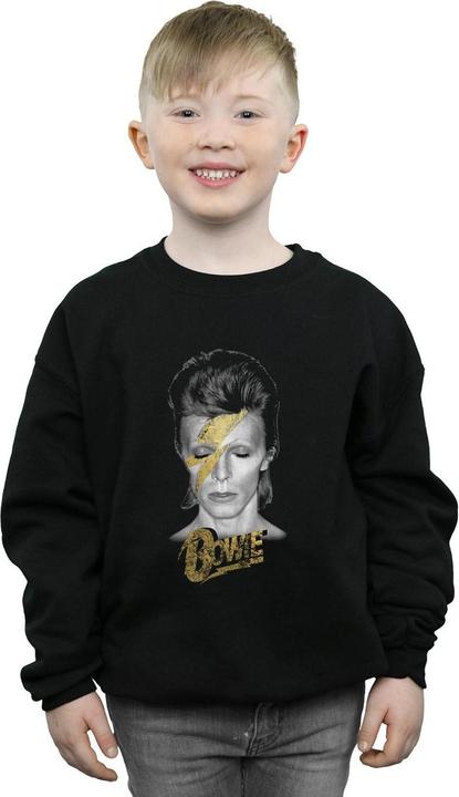 Produktbild David Bowie Aladdin Sane Gold Bolt Sweatshirt Jungen (140, 146)