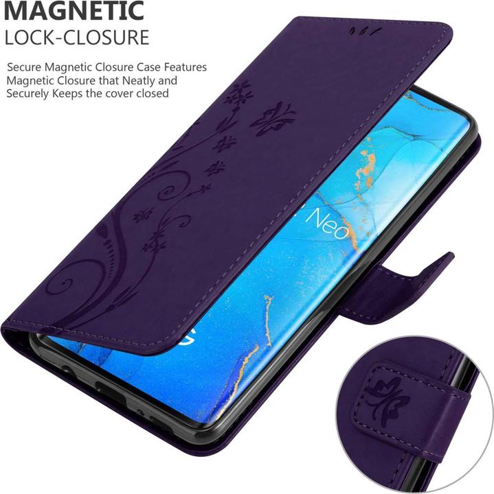 Actual product image Cadorabo Case for Oppo FIND X2 NEO Flower Book (Oppo Find X2 Neo)