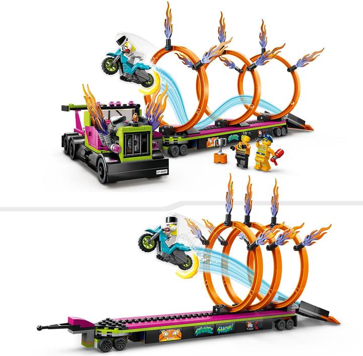 Immagine prodotto LEGO Sfida del camion acrobatico con pneumatici infuocati (60357, LEGO City)