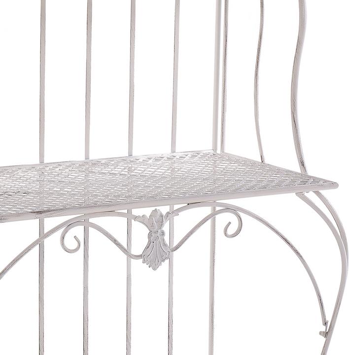 Immagine prodotto Beliani Scaffale da giardino beige in metallo a 4 ripiani ripiegabili PAVONA