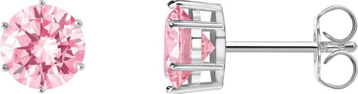 Actual product image Thomas Sabo Stud earrings with large, pink-coloured stone (925 sterling silver)