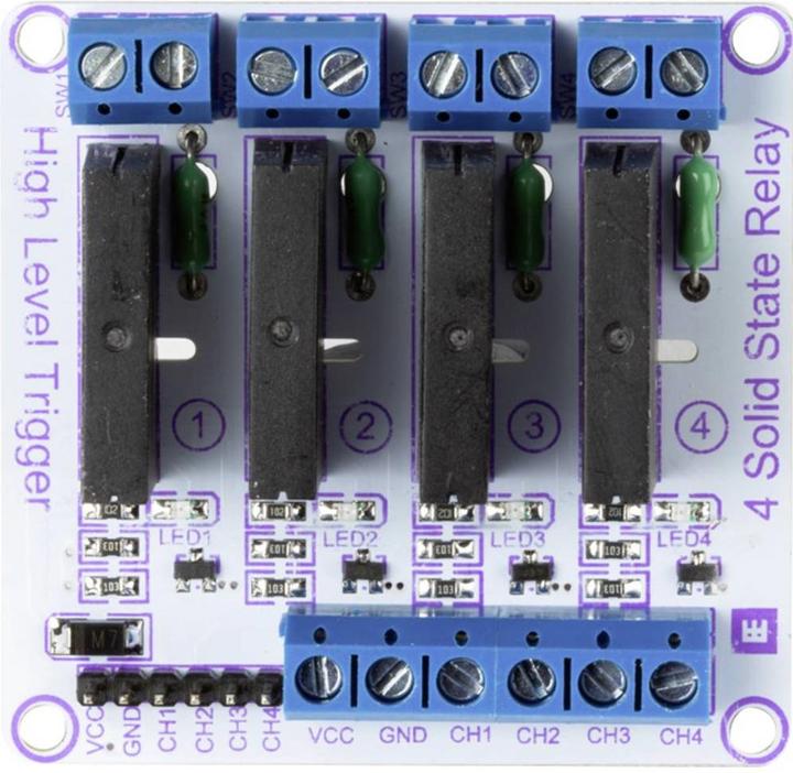 Actual product image Whadda 4-channel solid state relay module