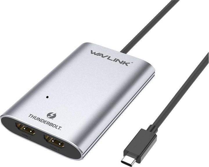 Image du produit Wavlink WS-UTA02H Adaptateur Thunderbolt / HDMI (1x Thunderbolt - 2x HDMI®) Space Grey monofilaire 50cm (HDMI, Thunderbolt, 50 cm)