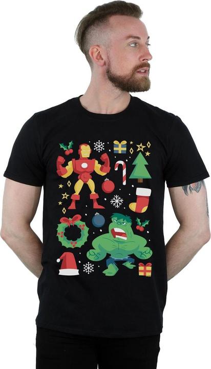 Immagine prodotto Iron Man And Hulk Christmas Day Maglietta Uomo (XL)