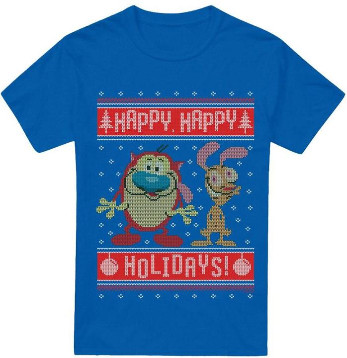Ren & Stimpy Happy Happy Holidays TShirt (3XL)