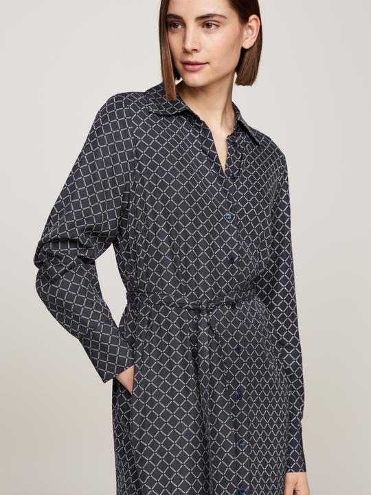 Immagine prodotto Tommy Hilfiger Diamond Monotype Dames Jurk Viscose - Blauw - Maat 40 (40)