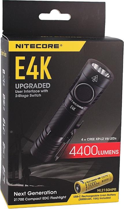 Produktbild Nitecore E4K - 4400 Lumen (11.75 cm, 4400 lm)