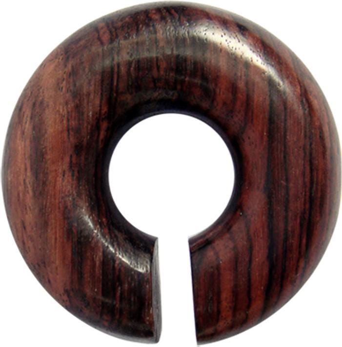 Produktbild Star Piercing Ohrgewicht Donut klein aus Narra Holz (Organisch, ohne Messing)
